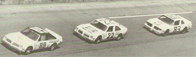 1984 Goody's 300 - Neil Bonnett leads Bobby Allison and Lake Speed...