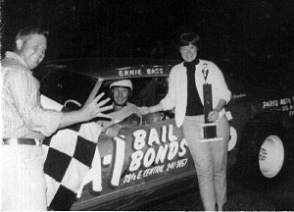 Ernie Bass takes a win - 1968 (Westerman Photo)