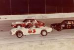 Late 70's - Buzzy Berry #83 battles Dave Cleveland ahead of Pat Briggs #47 (Berry Collection)