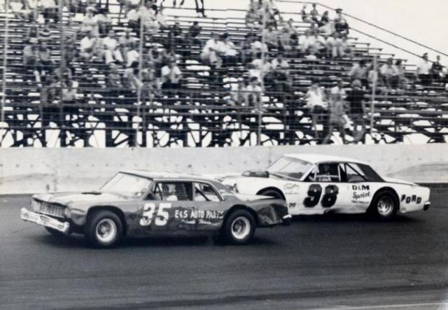 Opening day in 1974 - Leroy Porter leads Dan Daughtry (Buzzy Berry Collection)