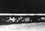Sprint Car action as Bill Roynon leads Rocky Sullivan, Donnie Tanner, Ronnie Smith and Robert Smith (Chad Freeman Collection)