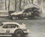 Sonny O'Sullivan, who now lives in Edgewater, FL, pounds the Wall during the 1980 Spring Sizzler at Thompson, CT