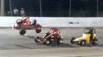 2004 TBARA champion Dude Teate takes a TQ Midget tumble early in his racing career...
