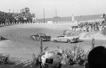 Wilbur Rakestraw leads Glen Wood - 1957 Convertible race...