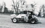 Jeff Swindell on his way to winning the Sprint Car feature at Jax Raceways - Feb. 4, 1983
