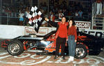 Mike Fitch in 1990 after one of many Modified wins...