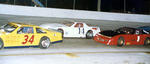 Late Model action with Steve Latham #34 Ronnie Roach #14 and Bob Ackerbloom #1... Only Roach is still active today...