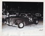 Danny Shearer lines up for an Early Model race. Bill Enters is #05 (Shearer Collection)