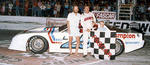 The late Ed Meridith in victory lane after a 1990 LM win...