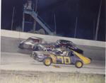 Guy McRoberts spins in front of Jimmy Johns as Dave Savicki #70 gets by on the inside..