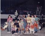 Sid Stites and family celebrate a Late Model win...