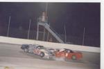 Late Models - Jimmy Dotson #86D tangles with Bob Ackerbloom