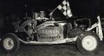 1952 - Phil Orr after a win at Orlando's Rocket Speedway aka Sunbrock Speedway (Orr Family Collection)