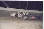 Pete Orr leads Jimmy Dotson in Late Model action from 1991...