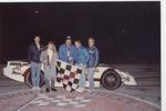 Pete Orr with car owner David Russell and crew after one of many wins for the Horsen-Around team...