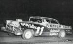 Harry Pullen in the Finchum Bros. Ford - 1962 (Wanda Albritton Pullen Collection)