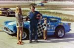 Gary Ross after a win in a Ford Anglia...