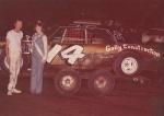 Larry Flynn gets the trophy after a mid-1970's win at Columbia County...