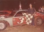 Buddy Geiger after a win at Columbia with the checker and trophy)