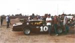 Driver Dennis Snow and crew at Coulmbia County Speedway...