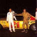 Two of the best all-time pose together at Columbia County... race winner Tommy Riggins with David Ezell on the left...