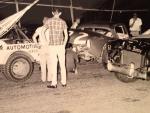 Hooking up Corky Fox's Studebaker after a big crash at Ft. Pierce...