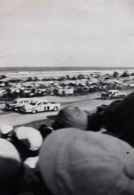 A view from the stands as the cars race down A1A (Joslin Collection)