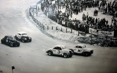 1955 - Speedy Thomson #M-1, Bill Tanner #3, Vince Conrad #27X and James Bennett (Speedy Spiers Collection)
