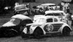 Just part of the 37 car wreck in the 1960 Modified-Sportsman race...