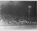 Figure 8 action from the mid '70s - Mike Borghi #87 and Dennis Coyle #24 (Bobby 5X5 Day Photo - Hollinger Collection)