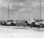 Coupes go at it shortly after the Speedway opened in 1955 (Marty Little Collection)