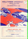 Hollywood Speedway Program Cover - 1958 (Marty Little Collection)