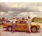 Pete Orr with car owner Mike Howell - 1975