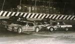Sportsman action - V. O. Boone #7, Mario Maresca on ouside, Skip Gibson #74 and Bobby Henry #1...