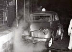 An old 1940 Ford tried to test the wall...
