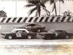 Hobby action with John Frank #56 leading Butch Passett #3X and Tony Eacobacci #1P...