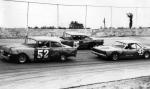 Sportsman action with Danny Maddox leading Bobby Henry and Robbye McCoy circa 1973...