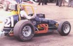 Lakeland's Bobby Johns before a Jacksonville Speedway Sprint Car race in 1979...