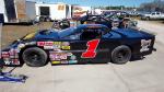 Young Derrick Wood of Orlando runs out of the SRE shops at New Smyrna Speedway...