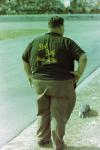 Bobby 5X5 Day watches the action at Golden Gate Speedway - Thousands of photos on this site are Bobby's handiwork...