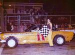 1973 - Lou Haines takes a win in his Mustang at Treasure Coast Speedway (Courtesy Laurie Sparks Begtrup)