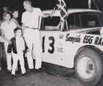 Dick Crowe after a Treasure Coast Speedway LM win in March, 1964...