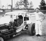 Will Cagle at Speedway Park in 1961 with his Crosley-bodied Super with chain-driven steering (Mike Bell Photo)