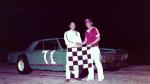 September 6, 1974 - Dave Dunkin in victory lane with flagman Ronnie Luckock (Bill Sterling Photo - Dunkin Collection)