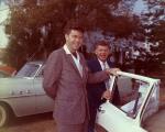 Curtis Turner and Joe Weatherly in town for some racing in 1957... and a little partying too...
