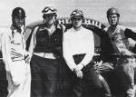 On Daytona Beach in 1940 - Smokey Purser, Bill France, Roy Hall and Sammy Packard...