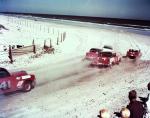 Heading back to the beach from the South Turn in the 1954 GN race - #88 Tim Flock, #14 Curtis Turner and #41 Dick Garlington...