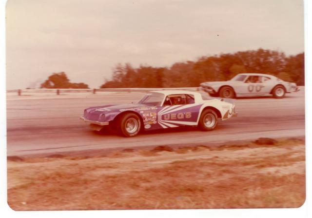 Don Gregory goes by Richard Coffin during hot laps...