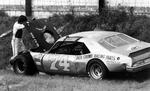Eventual winner Hamke lost his brakes in practice and ran off the track into the dirt bank...