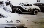 Clarence Johnson started his 1937 Dodge from the outside pole of the 1955 Modified race...